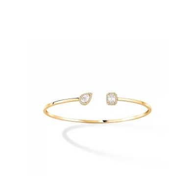 MESSIKA JONC FLEX TOI & MOI MY TWIN 0,15CT X2 BRACELET DIAMANT OR JAUNE 07222-YG